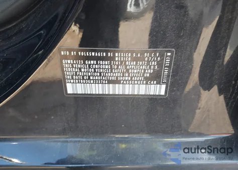 2019 Volkswagen Jetta 1.4T Sel из США, поврежденный, VIN 3VWEB7BU3KM233764